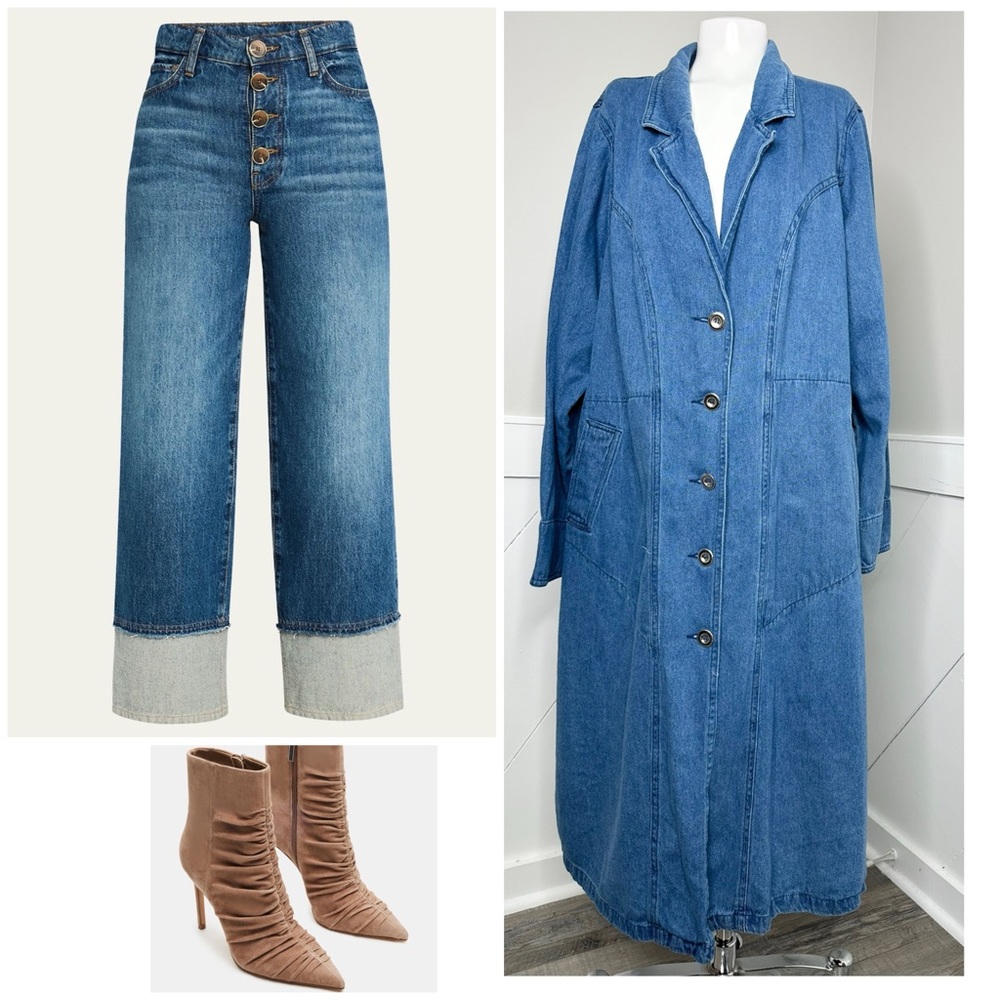 VENEZIA DENIM LONG JACKET/ PRELOVED/ SIZE B4